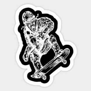 SEEMBO Gorilla Skater Skateboarding Skateboarder Skateboard Sticker